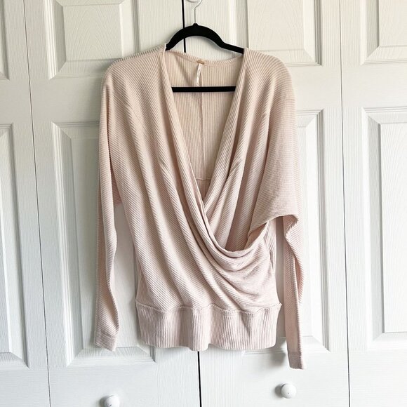 Free People Cozy With You Champagne Toast Sweater Women's Size X-Small XS - Picture 2 of 7